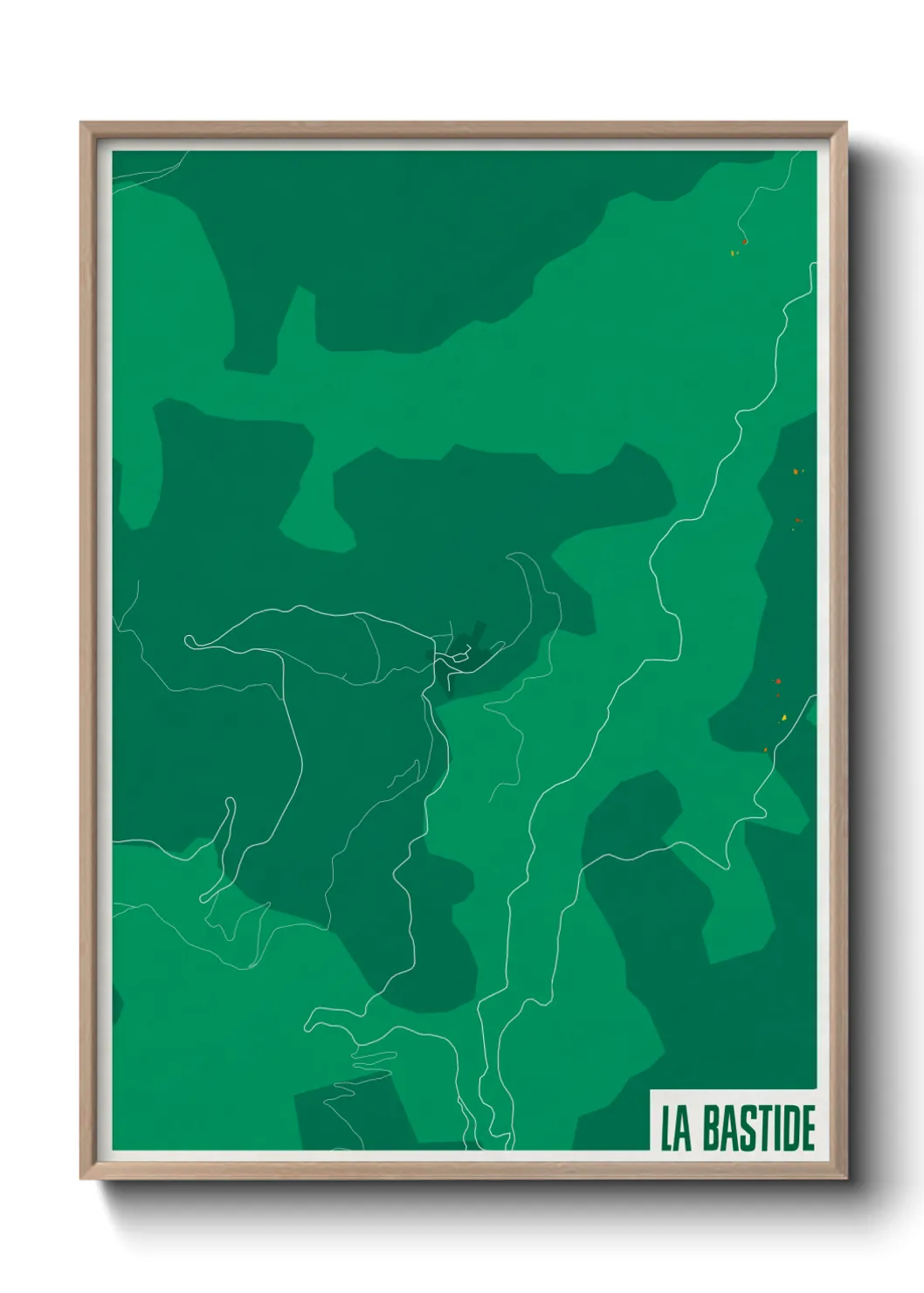 Une affiche de carte sur La Bastide