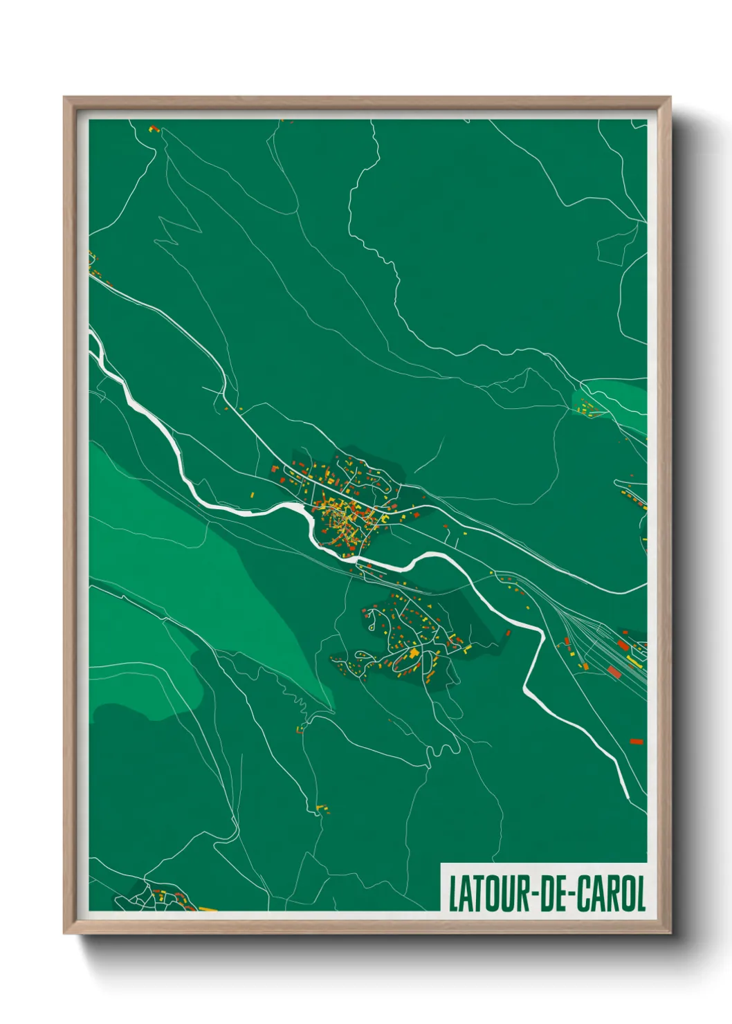 Une affiche de carte sur Latour-de-Carol