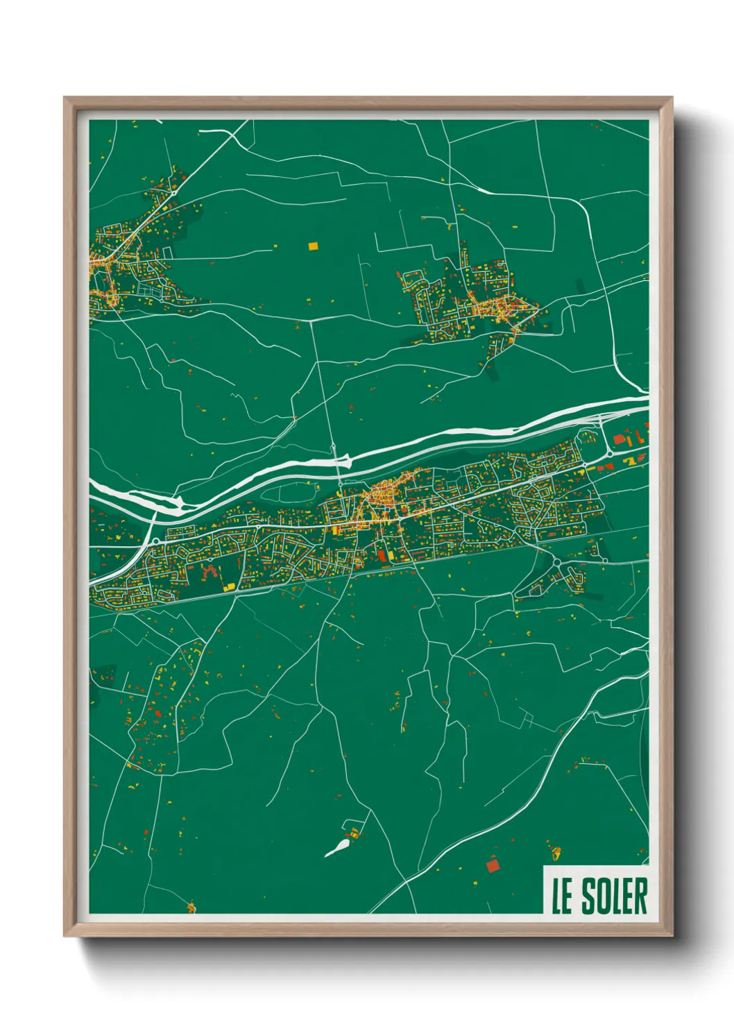 Une affiche de carte sur Le Soler