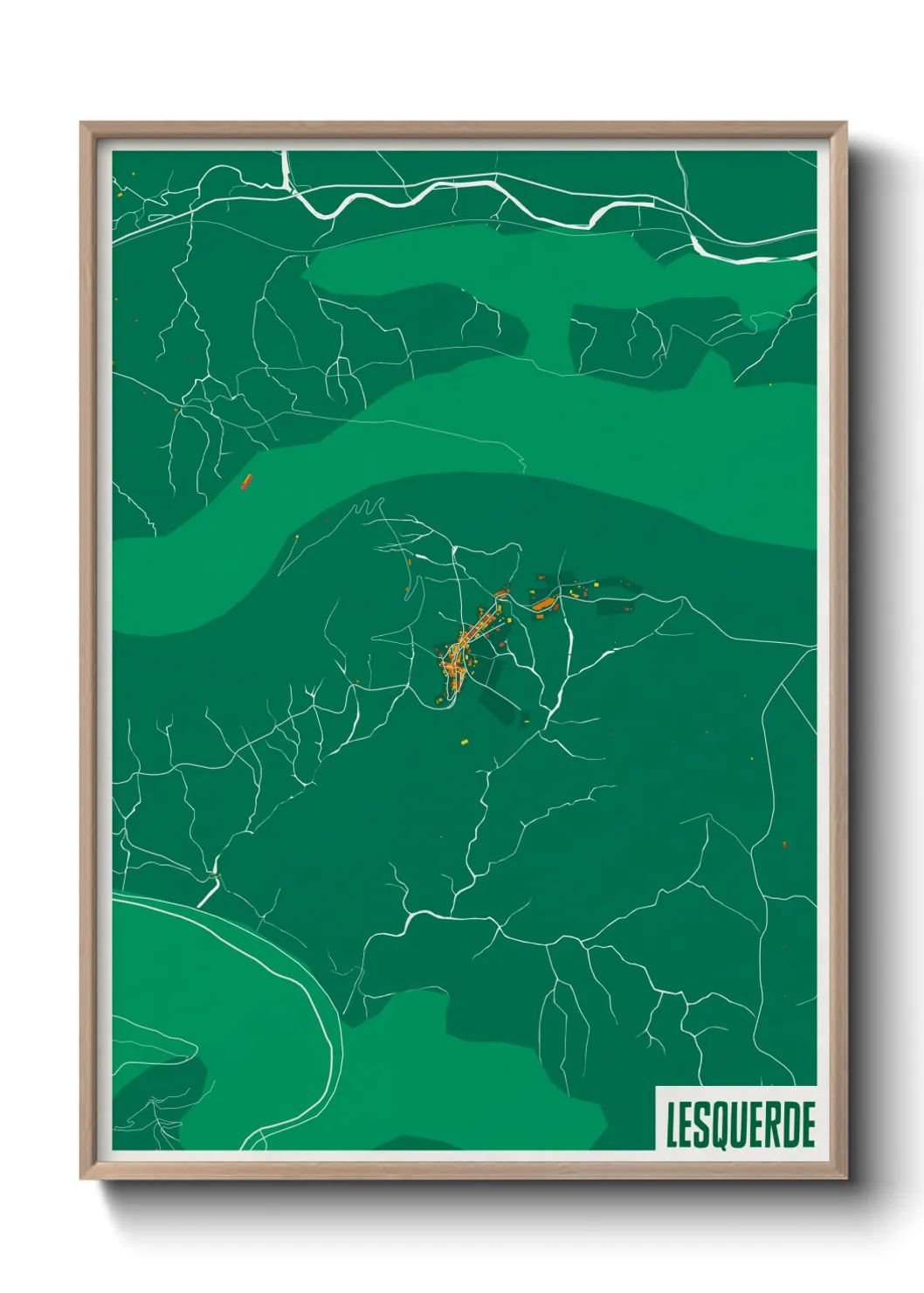 Une affiche de carte sur Lesquerde