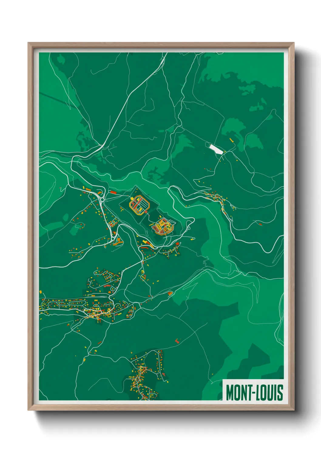 Une affiche de carte sur Mont-Louis