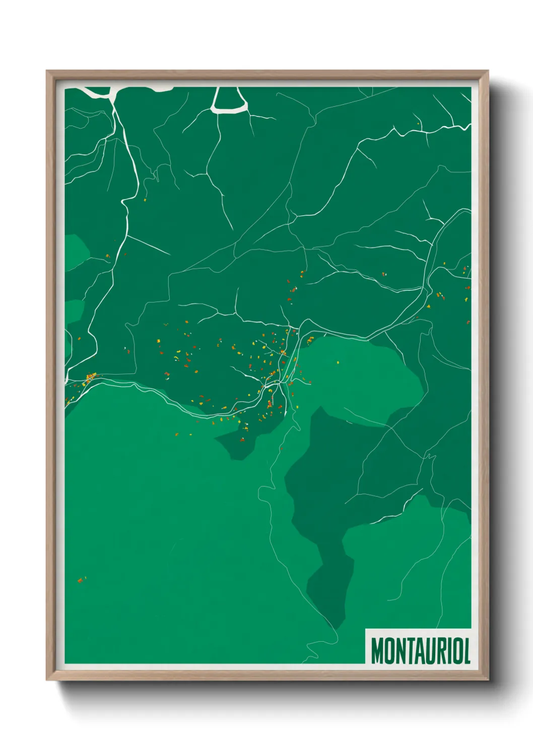 Une affiche de carte sur Montauriol