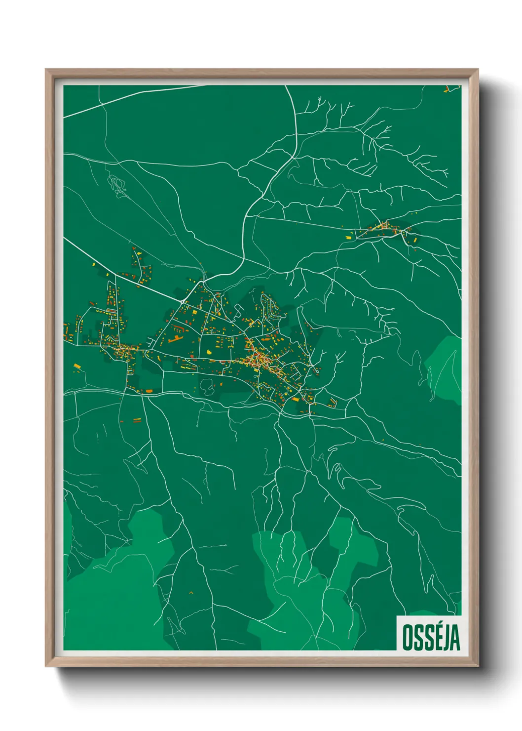 Une affiche de carte sur Osséja