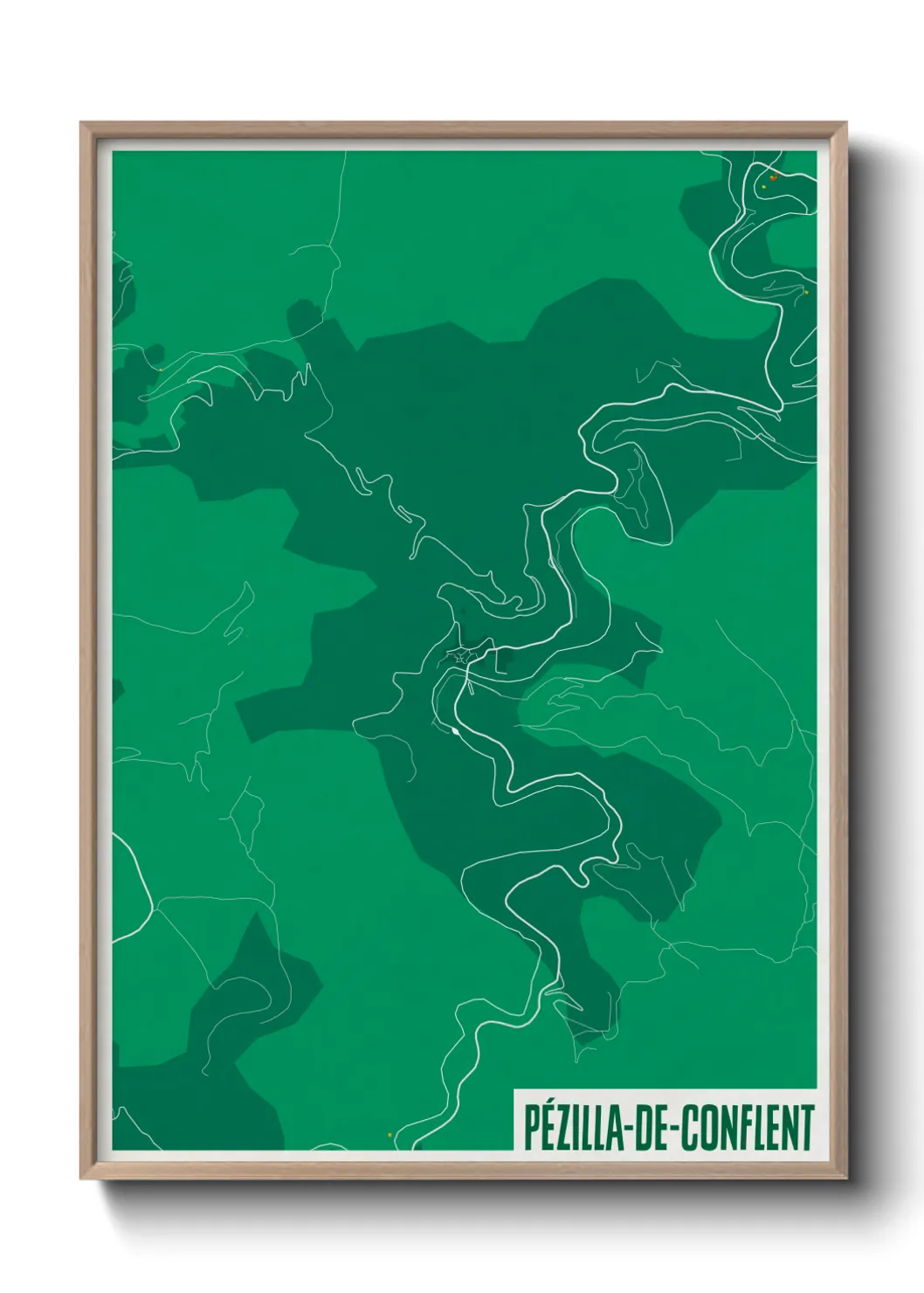 Une affiche de carte sur Pézilla-de-Conflent