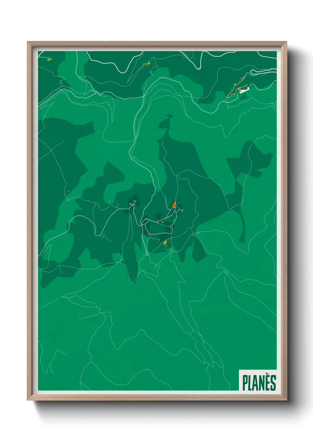 Une affiche de carte sur Planès