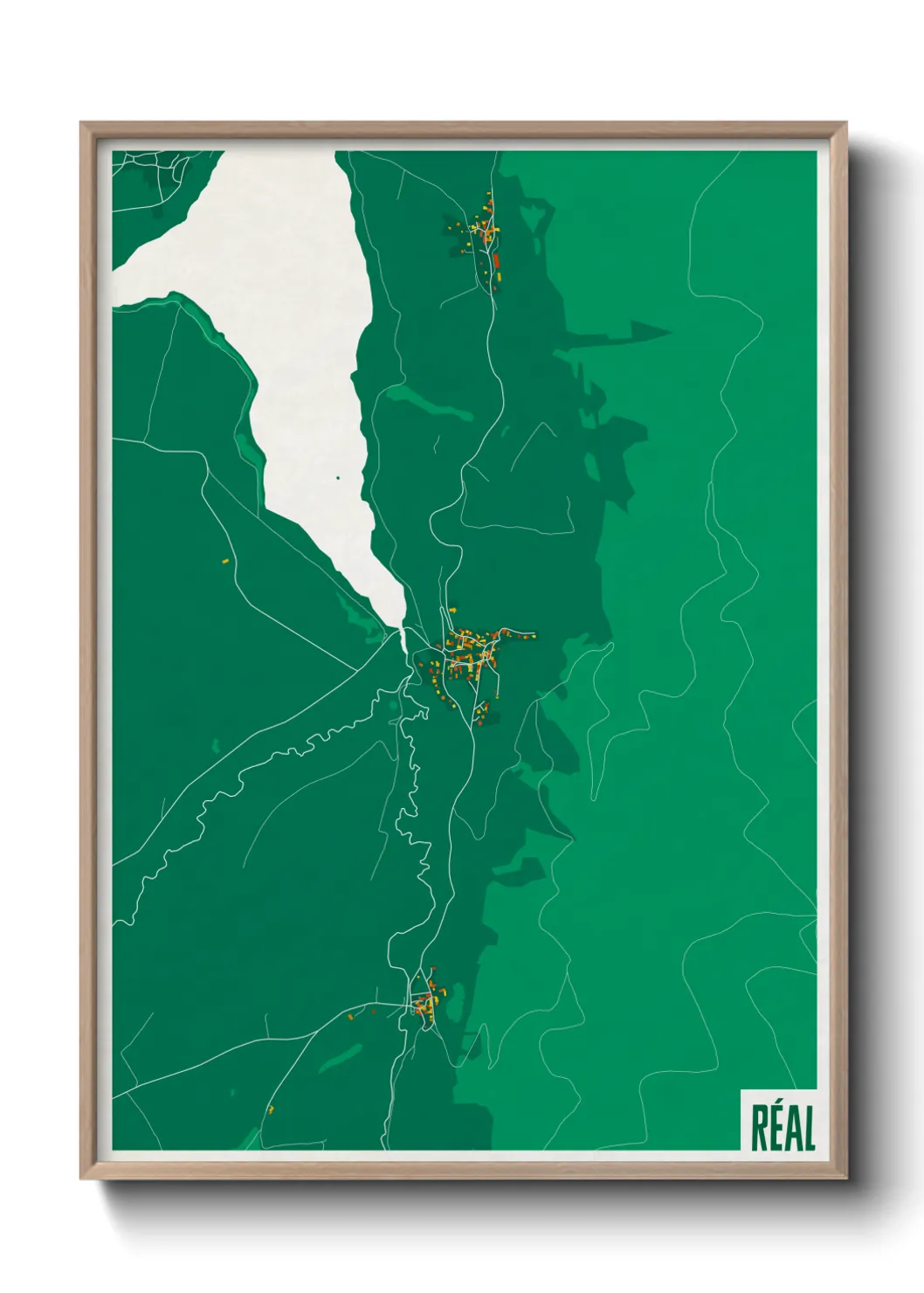 Une affiche de carte sur Réal