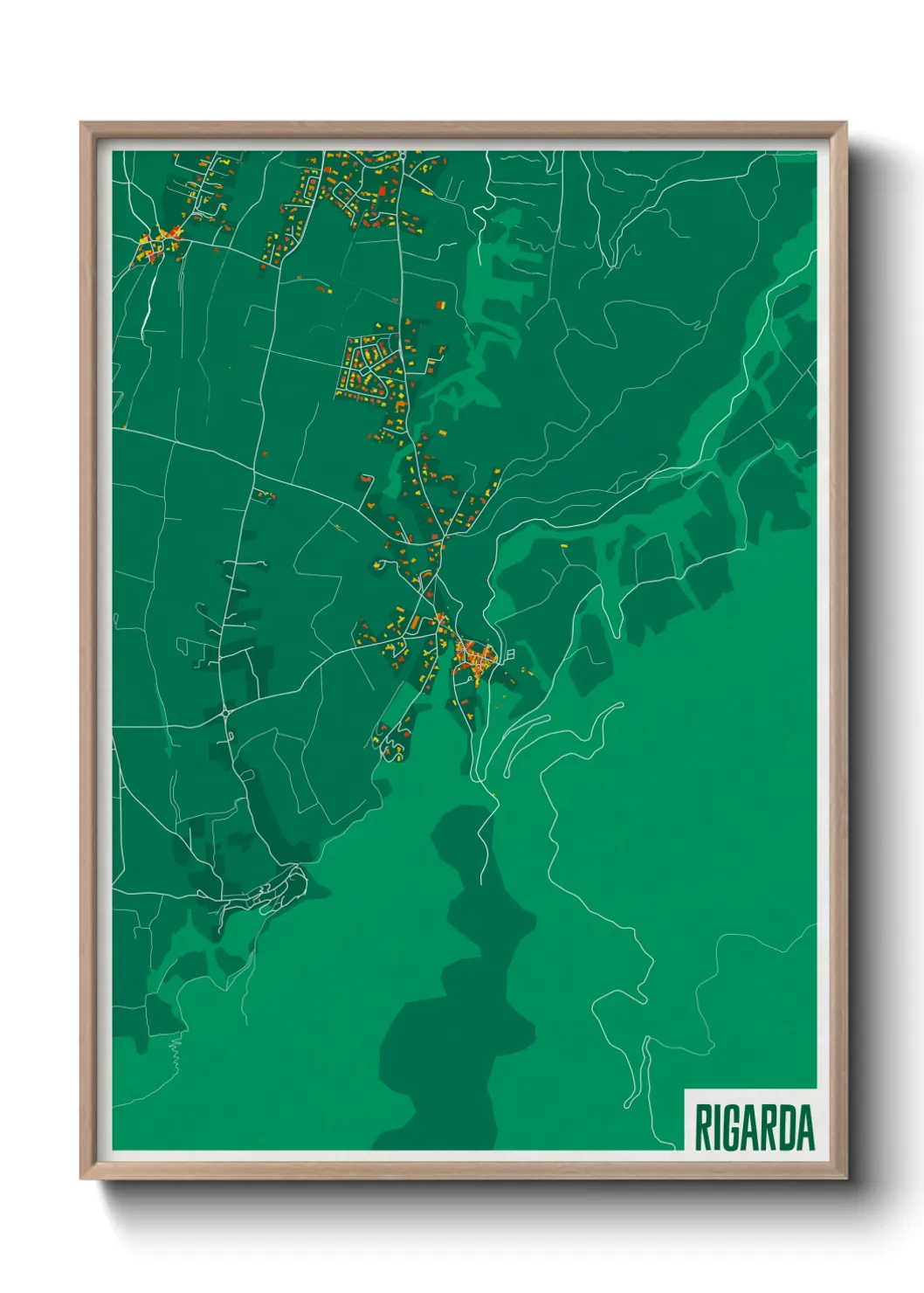 Une affiche de carte sur Rigarda