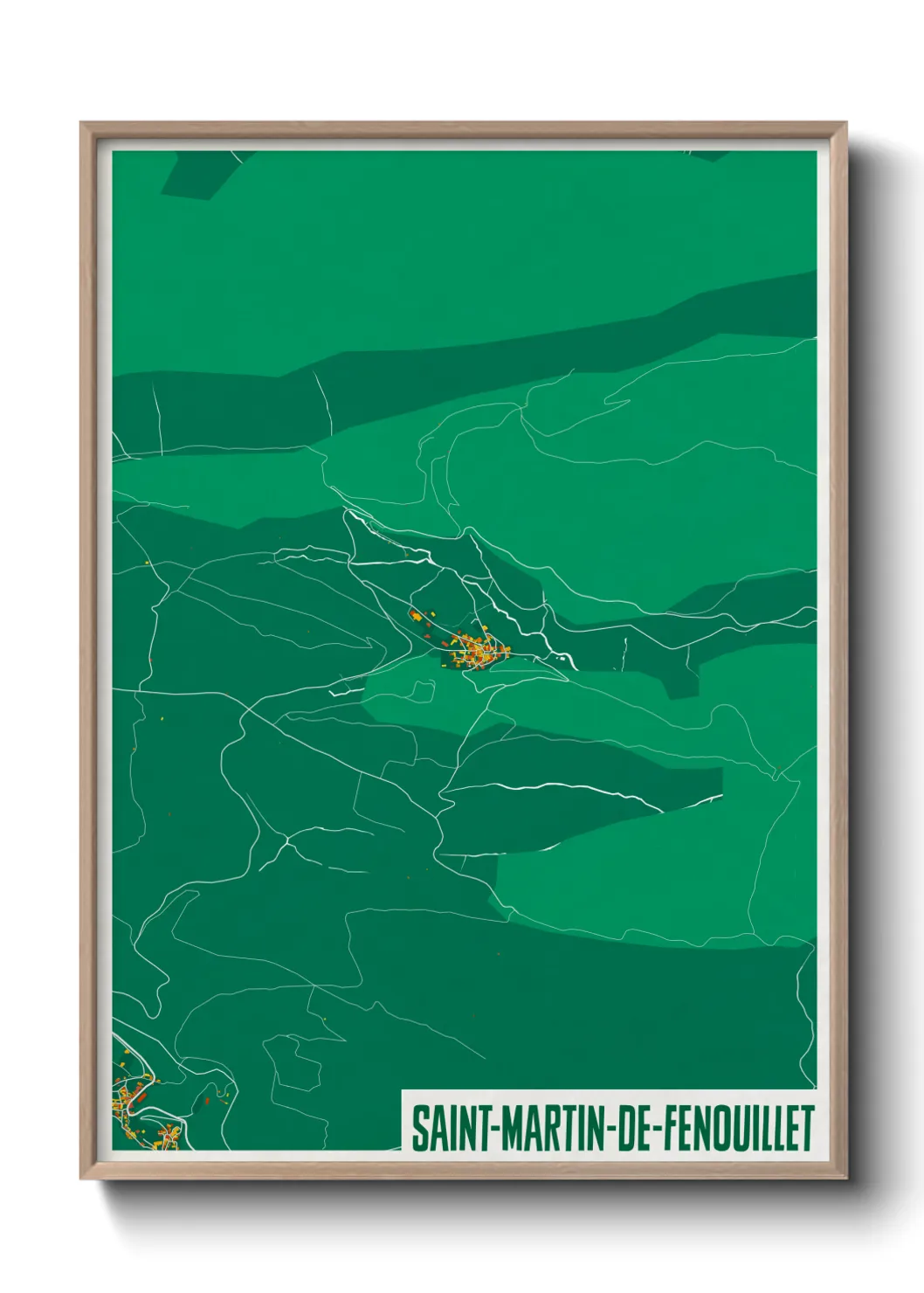 Une affiche de carte sur Saint-Martin-de-Fenouillet