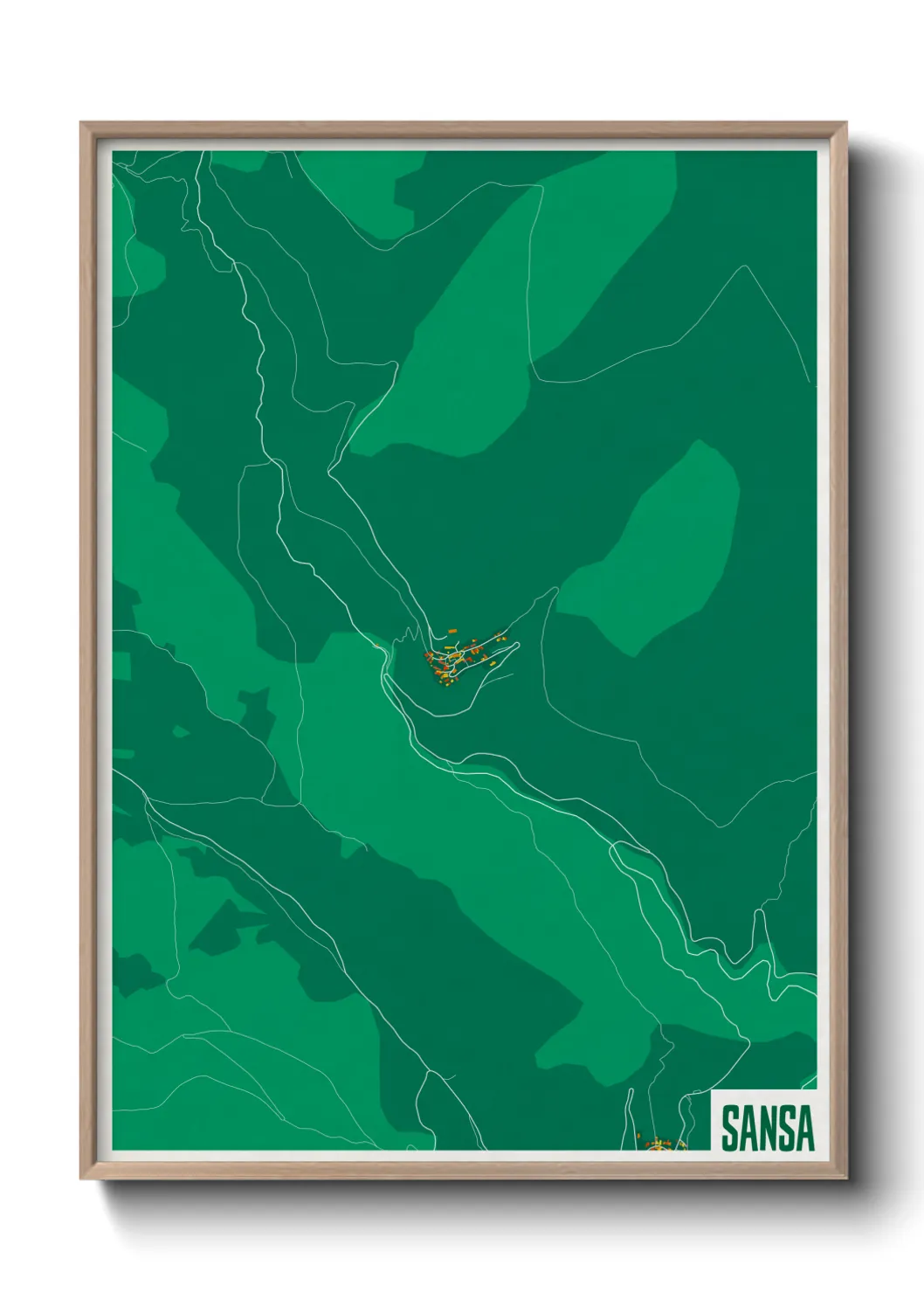 Une affiche de carte sur Sansa