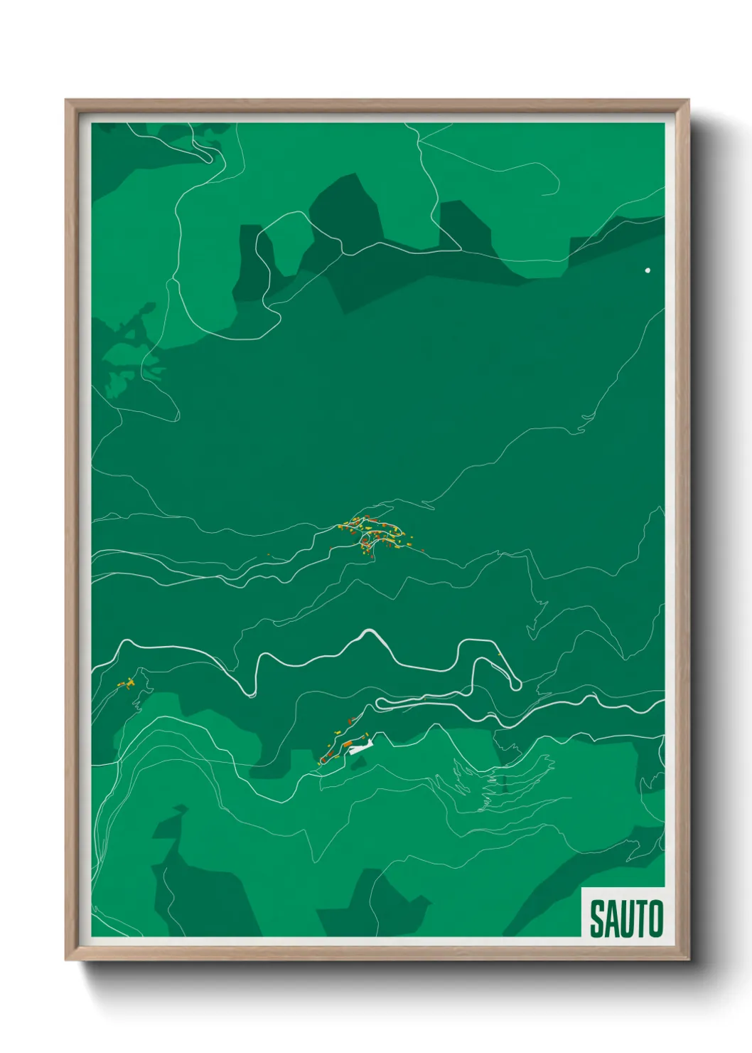 Une affiche de carte sur Sauto