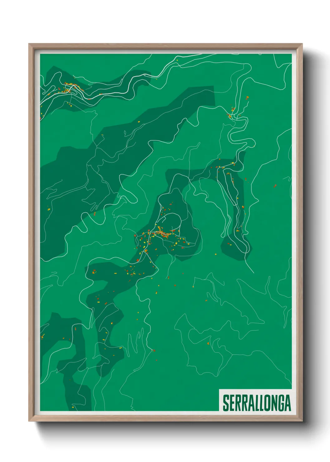 Une affiche de carte sur Serrallonga