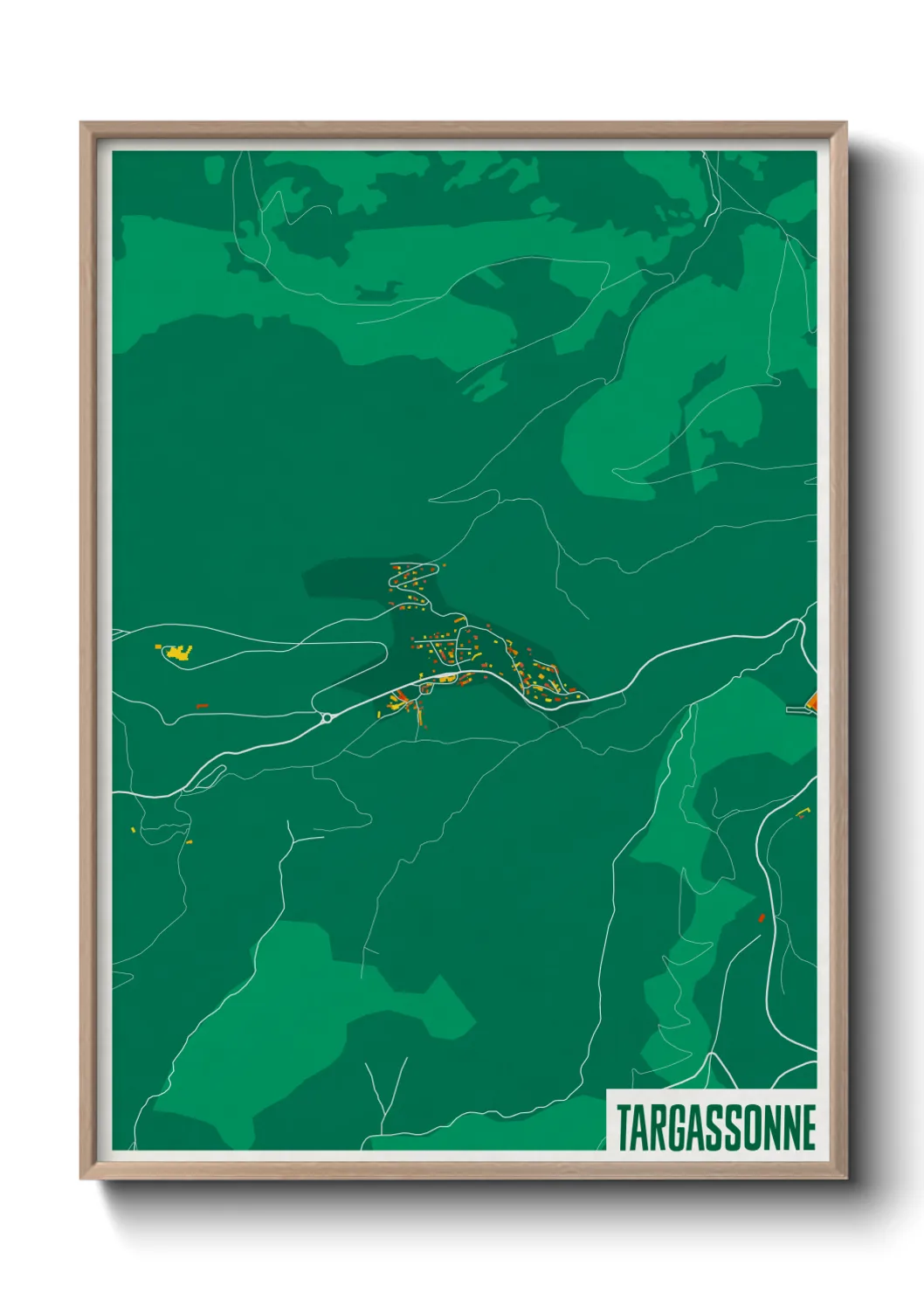 Une affiche de carte sur Targassonne