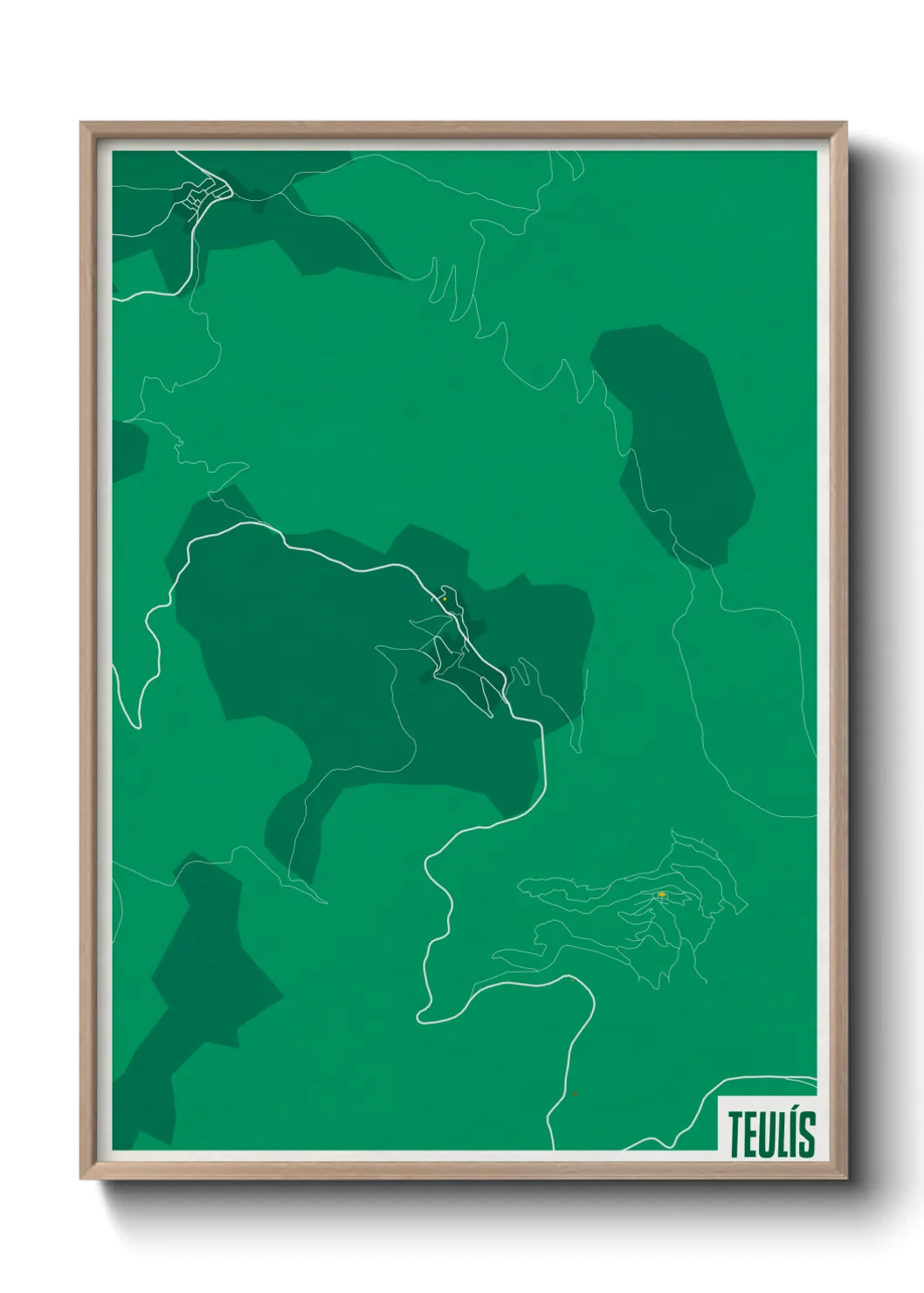 Une affiche de carte sur Teulís