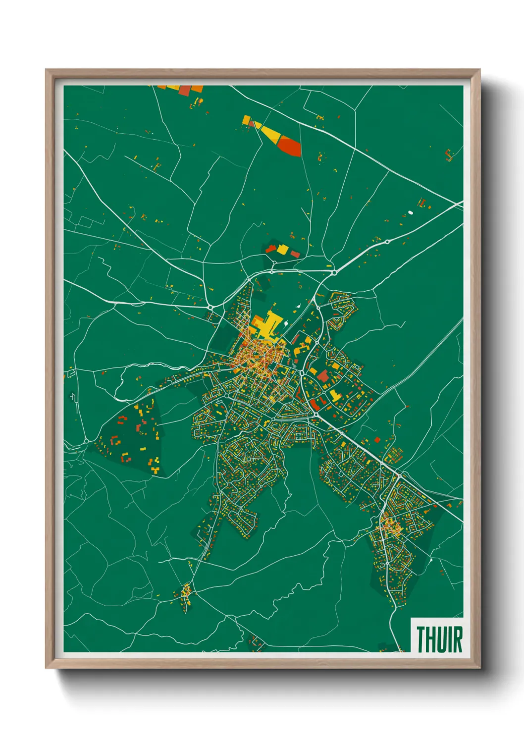 Une affiche de carte sur Thuir