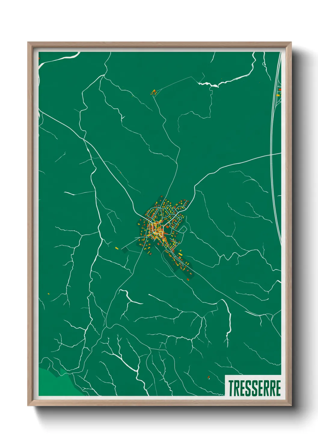 Une affiche de carte sur Tresserre