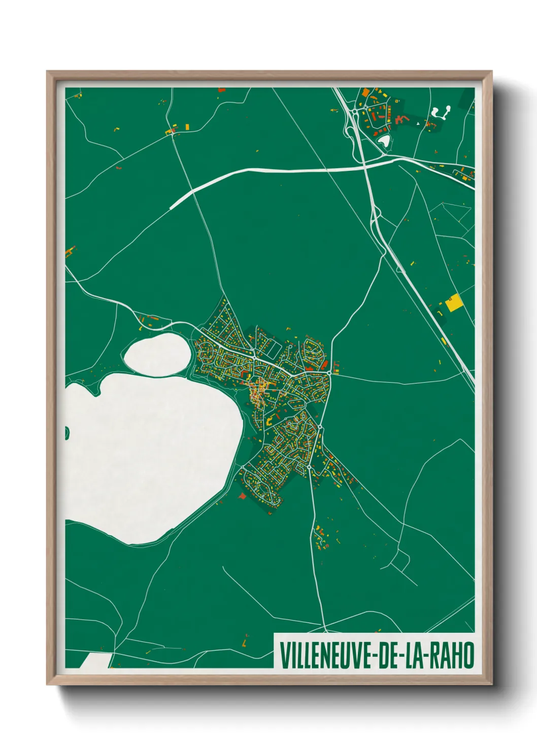 Un poster carteVilleneuve-de-la-Raho