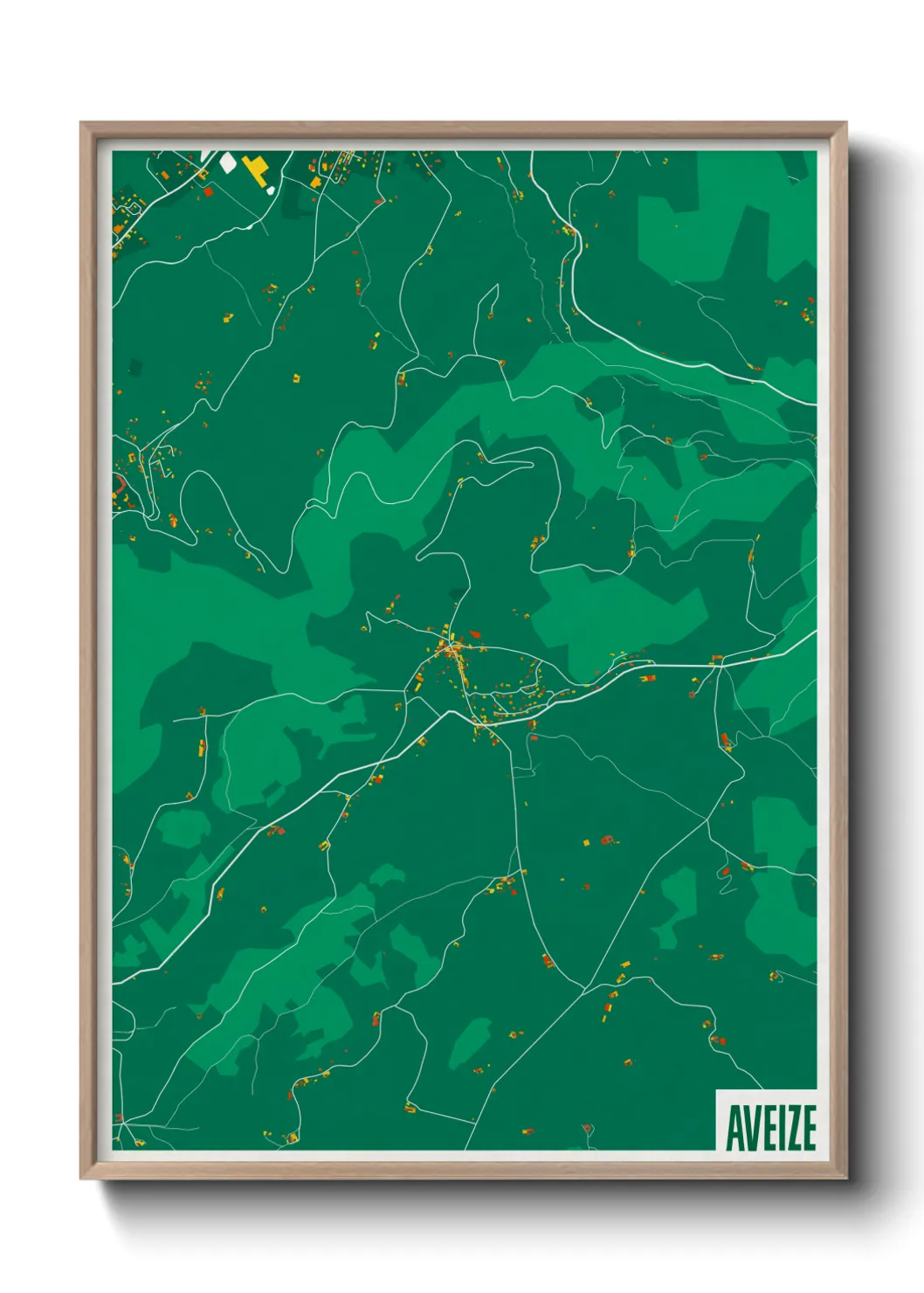 Une affiche de carte sur Aveize
