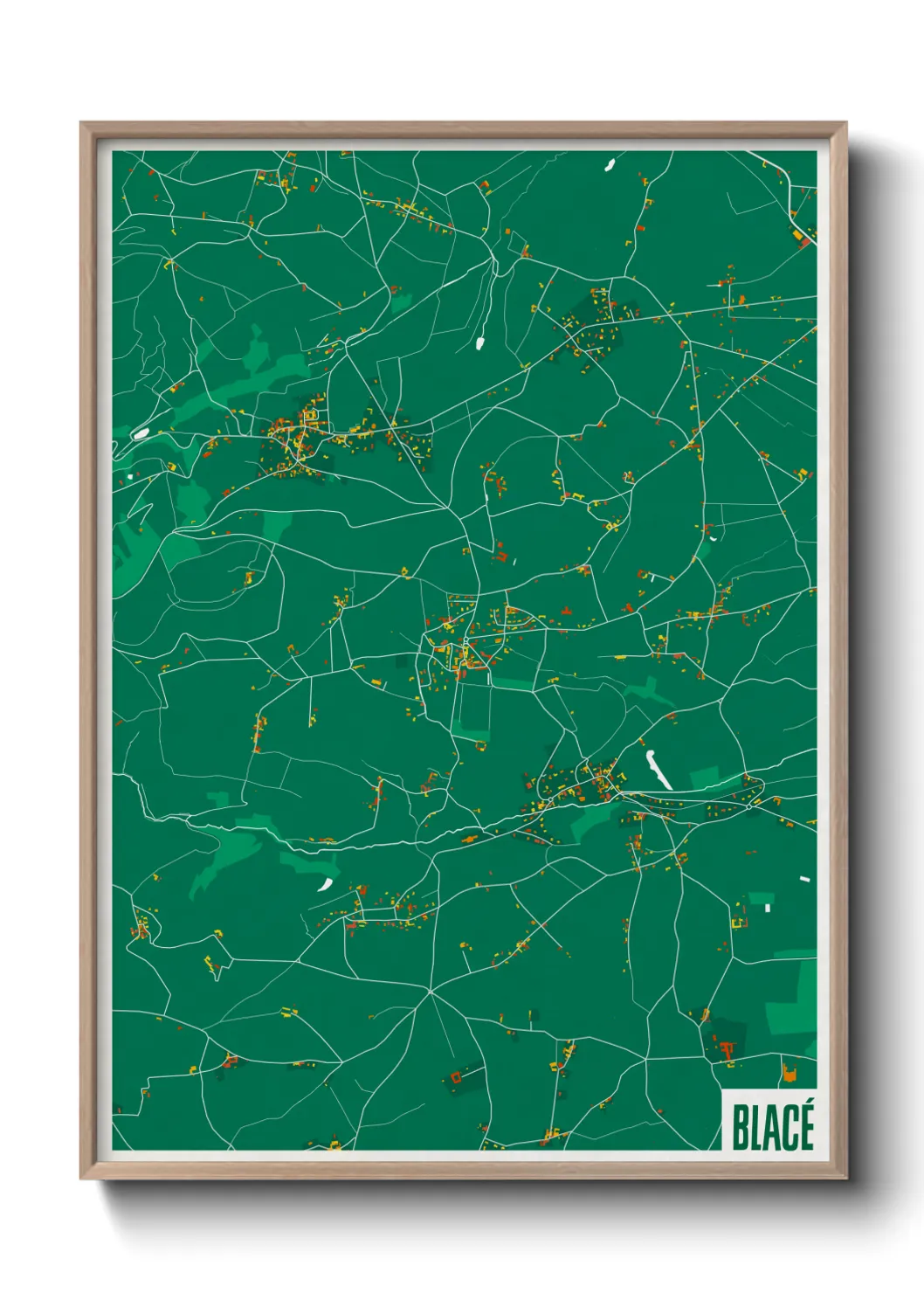 Une affiche de carte sur Blacé