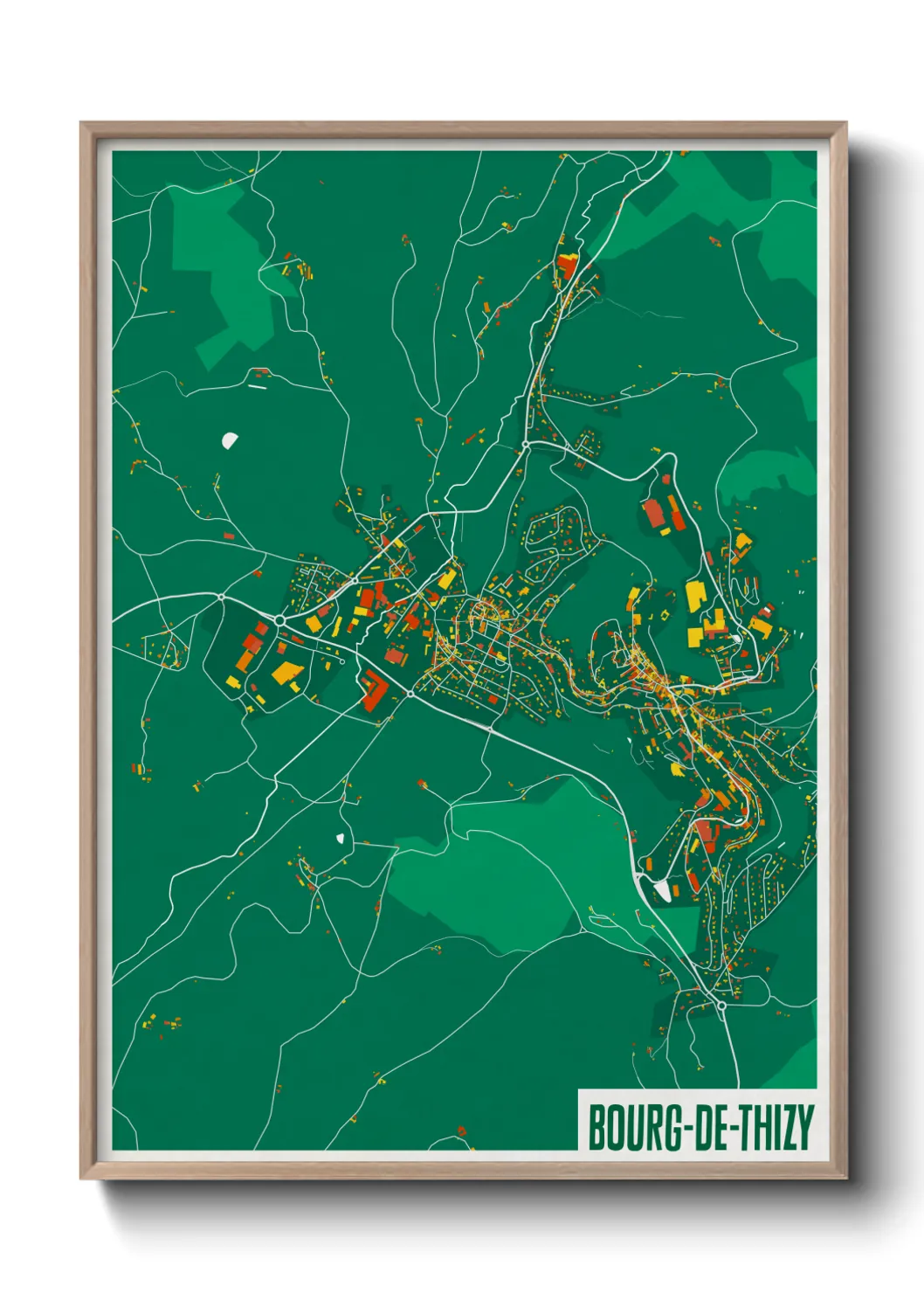 Un poster carteBourg-de-Thizy