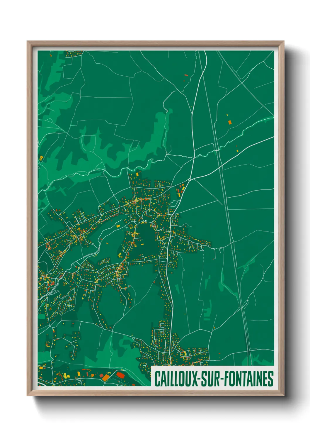 Un poster carteCailloux-sur-Fontaines