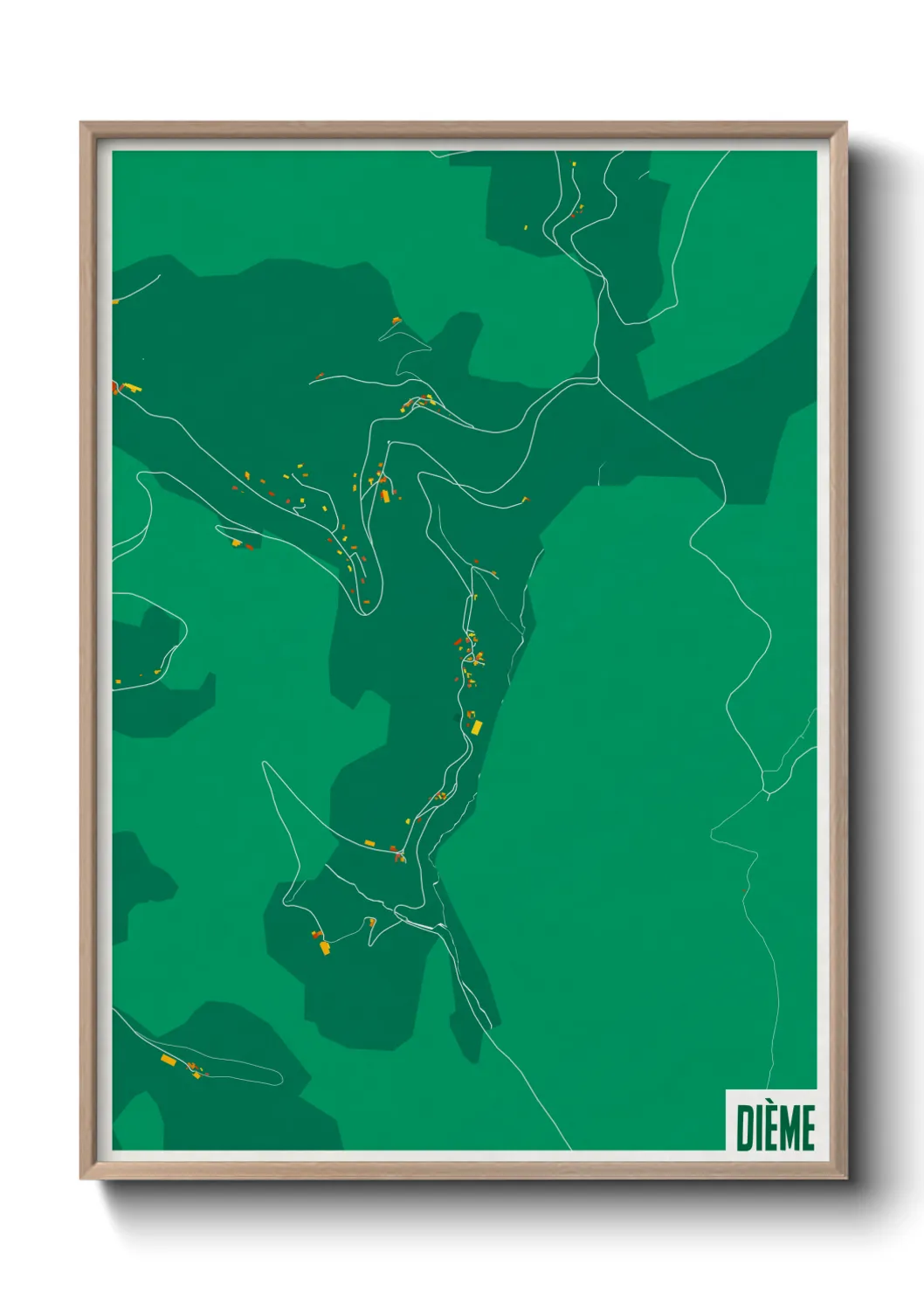 Une affiche de carte sur Dième