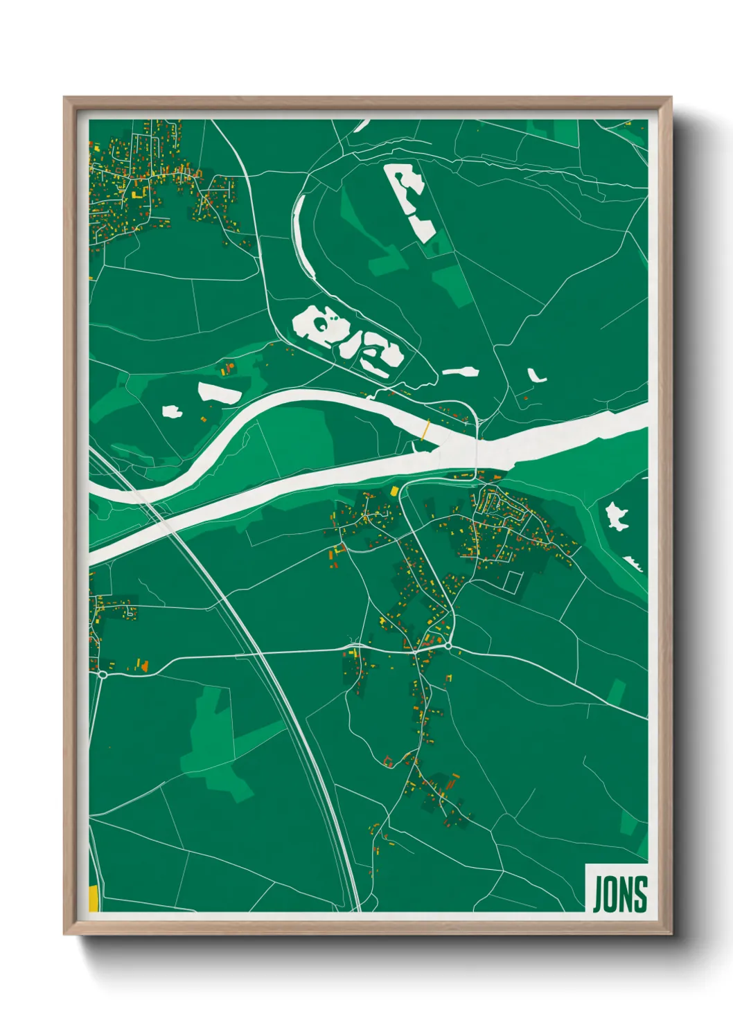 Une affiche de carte sur Jons