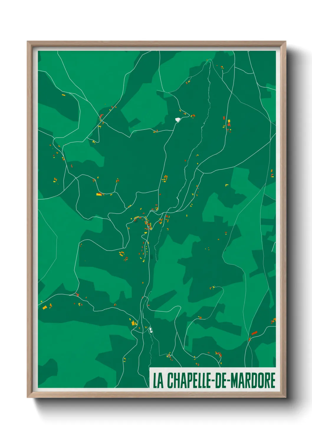 Une affiche de carte sur La Chapelle-de-Mardore