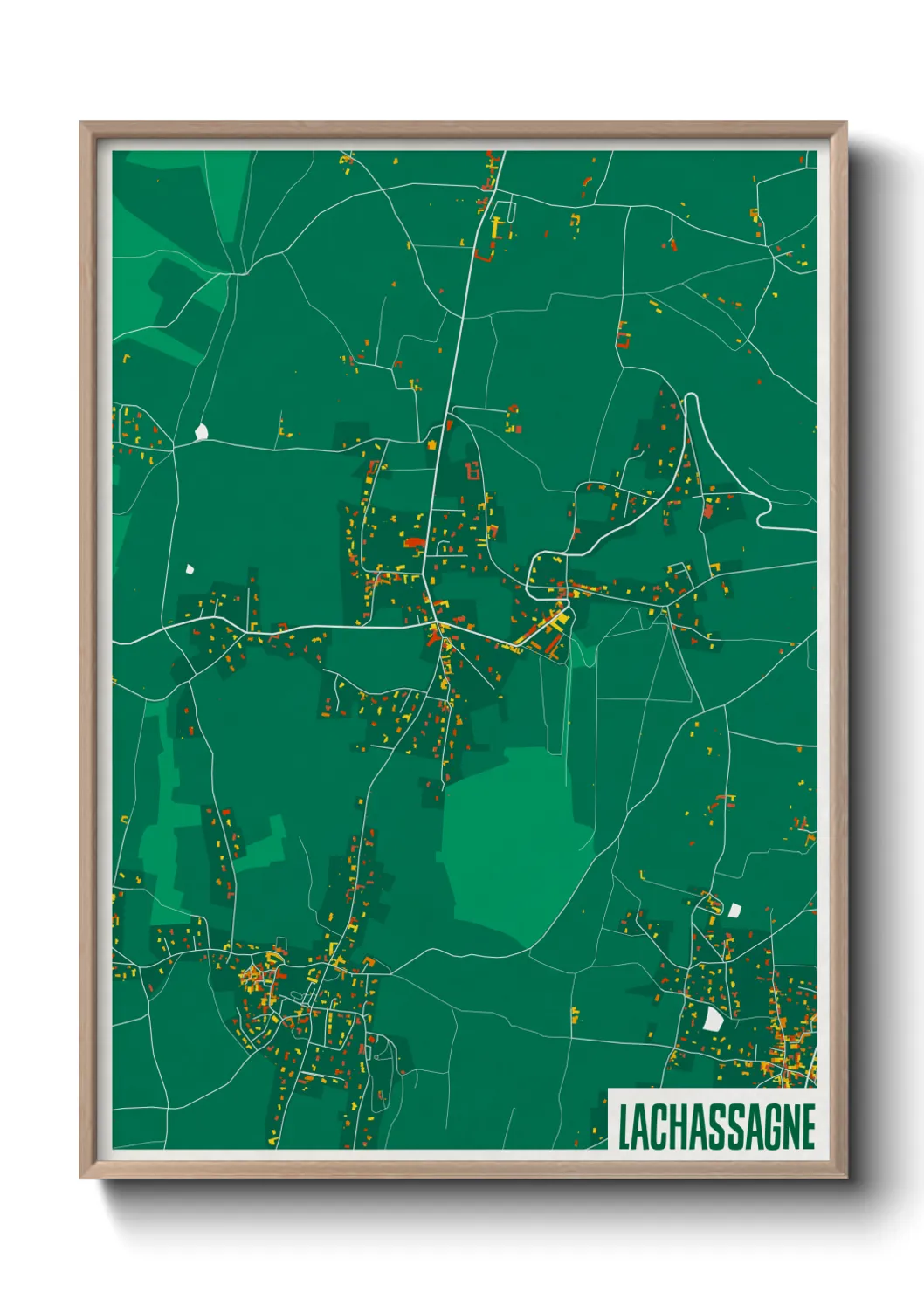 Une affiche de carte sur Lachassagne