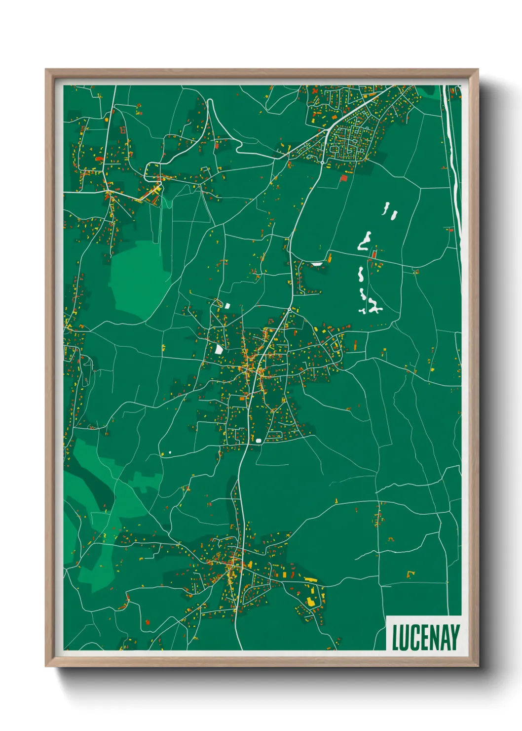 Une affiche de carte sur Lucenay