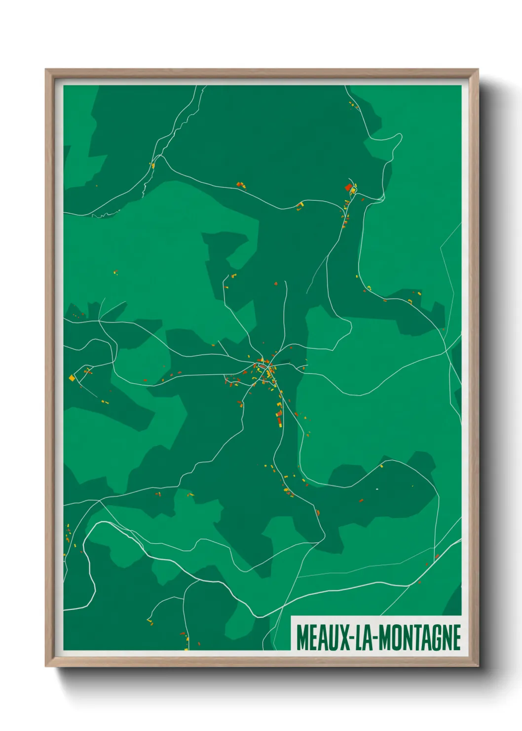 Une affiche de carte sur Meaux-la-Montagne