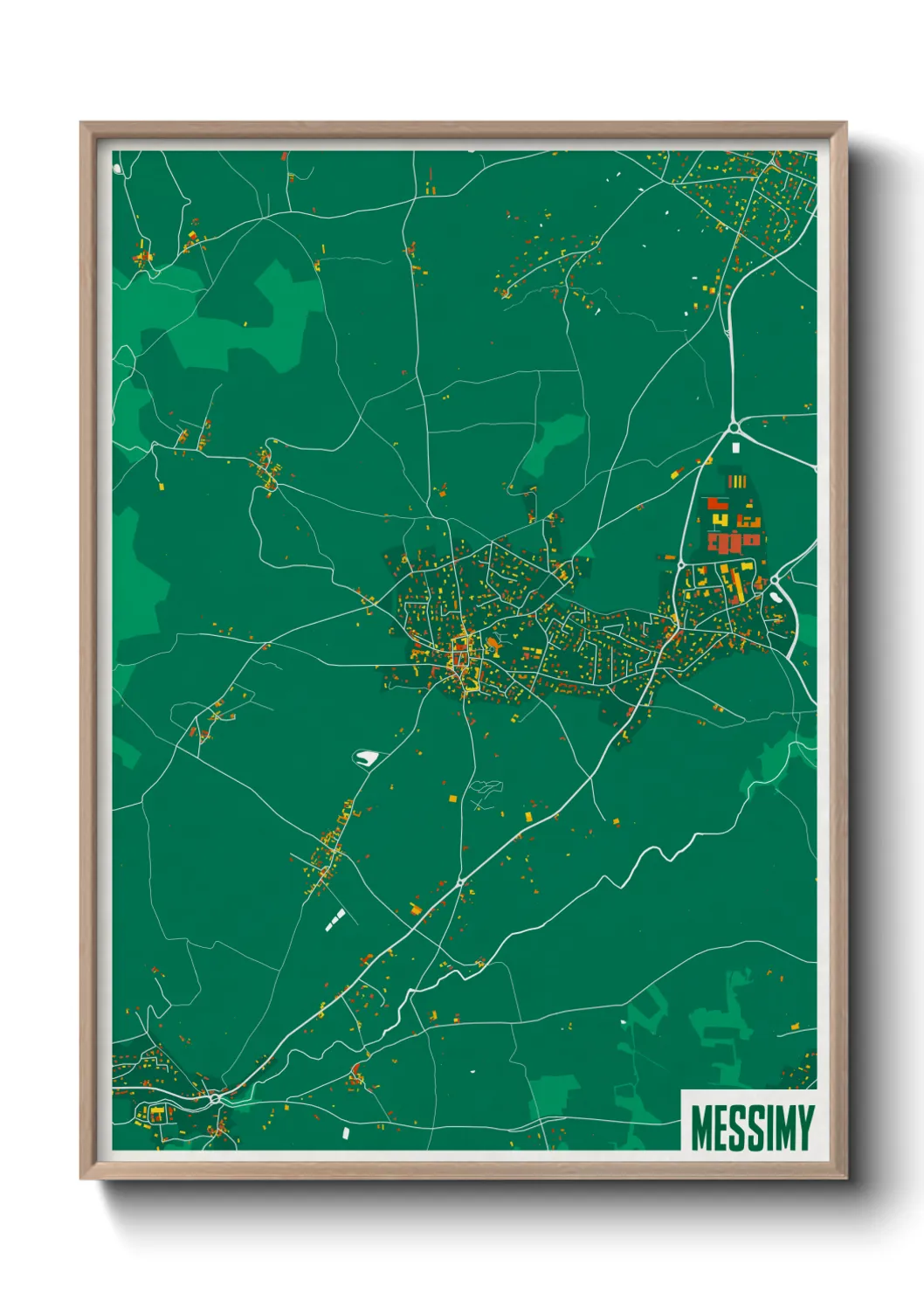 Une affiche de carte sur Messimy