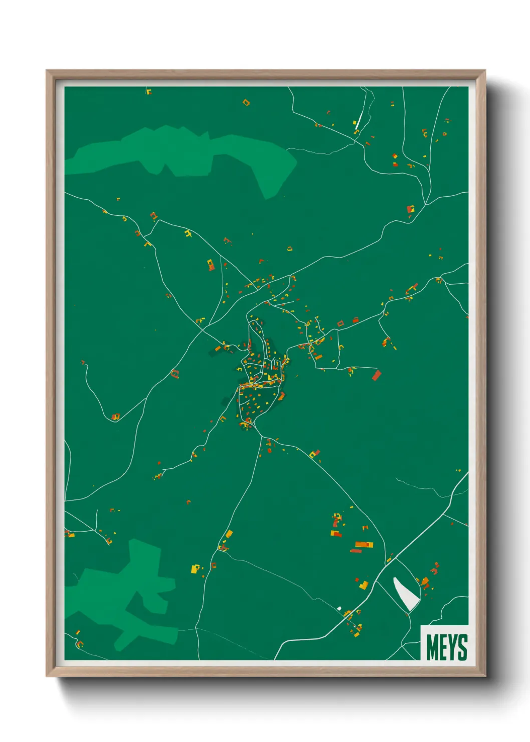Une affiche de carte sur Meys