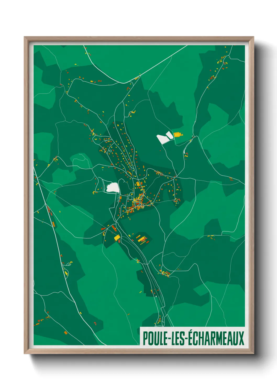 Un poster cartePoule-les-Écharmeaux
