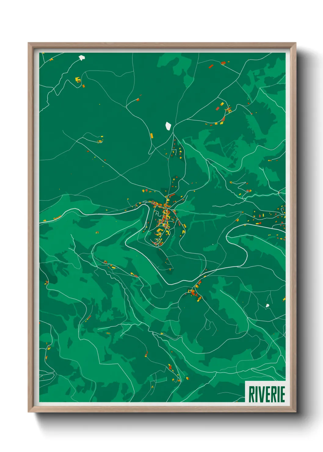 Une affiche de carte sur Riverie