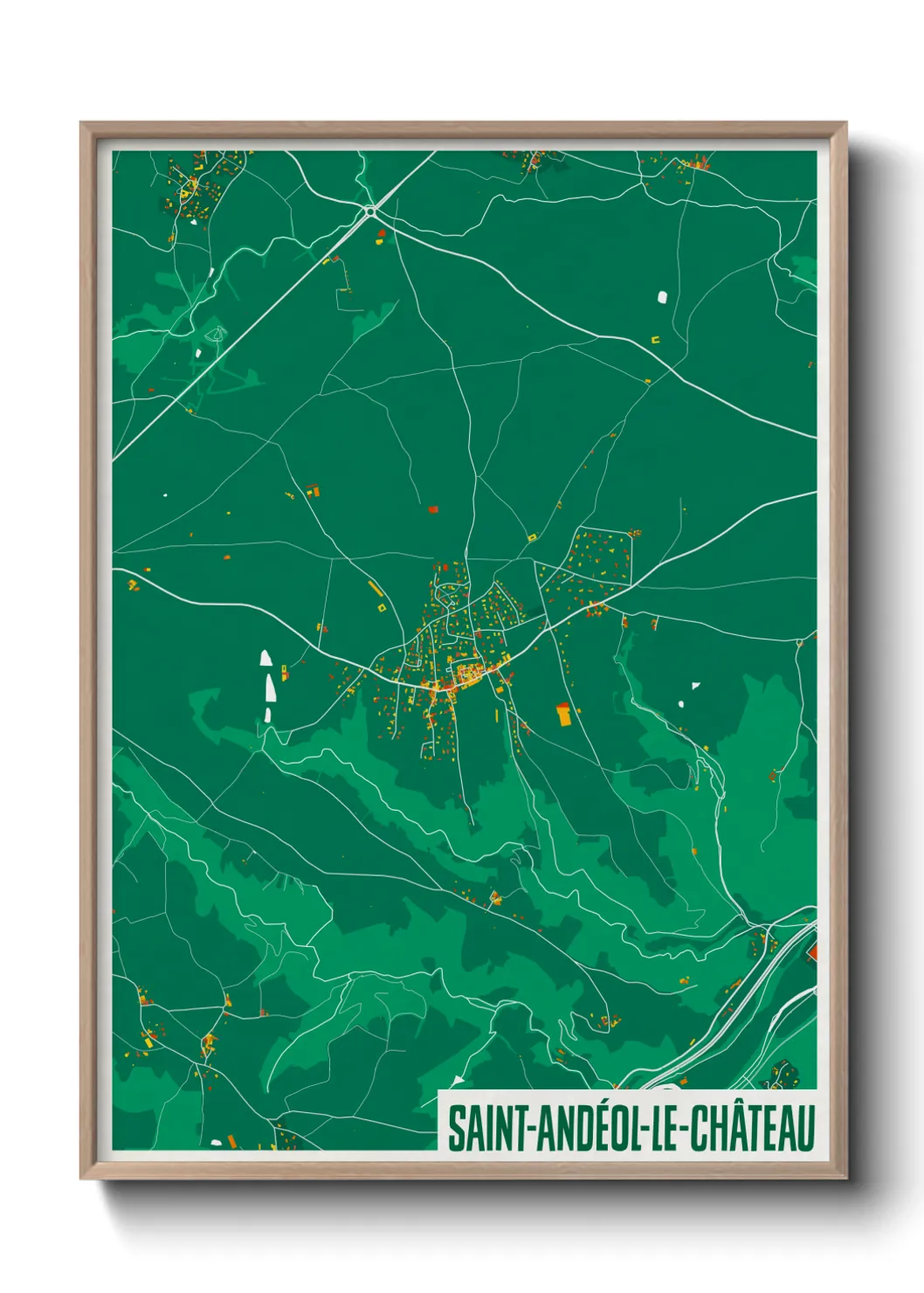 Une affiche de carte sur Saint-Andéol-le-Château