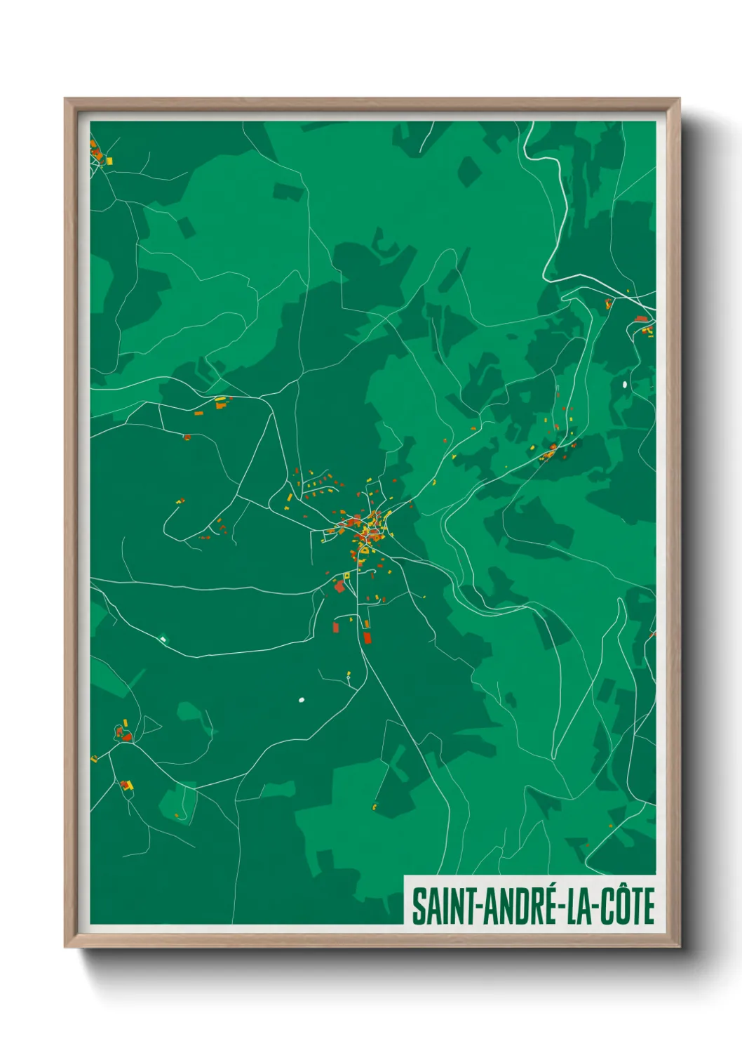 Une affiche de carte sur Saint-André-la-Côte