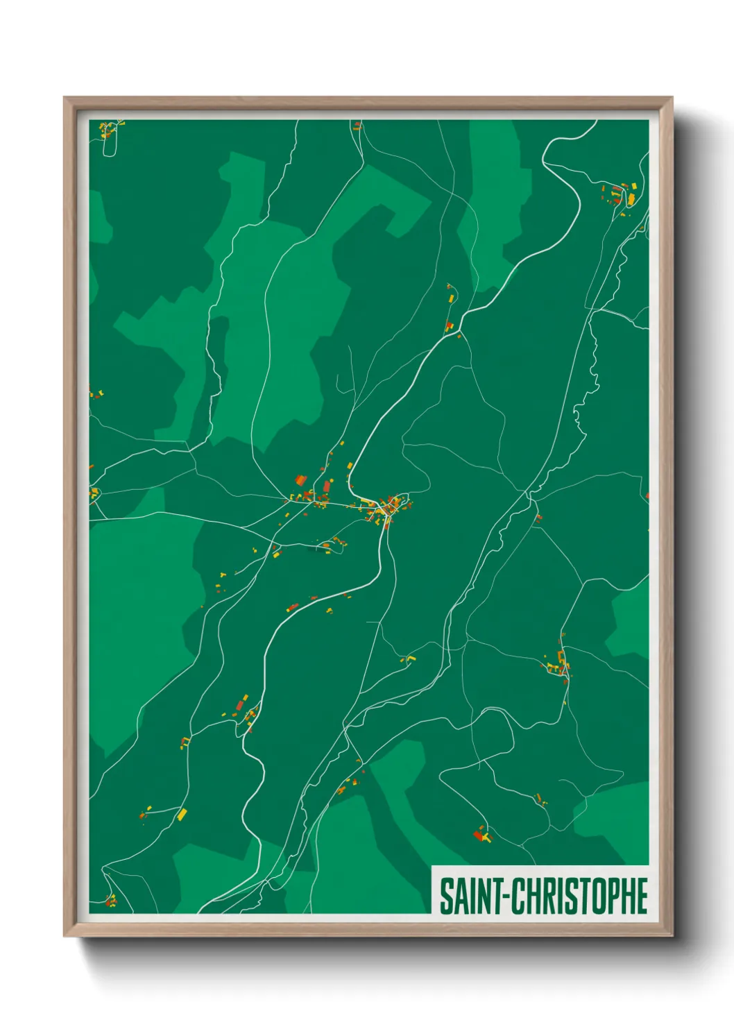 Une affiche de carte sur Saint-Christophe