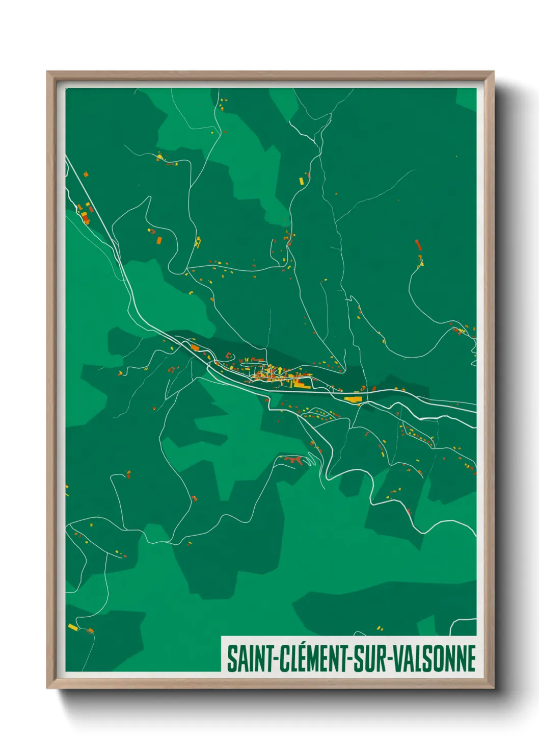 Un poster carteSaint-Clément-sur-Valsonne