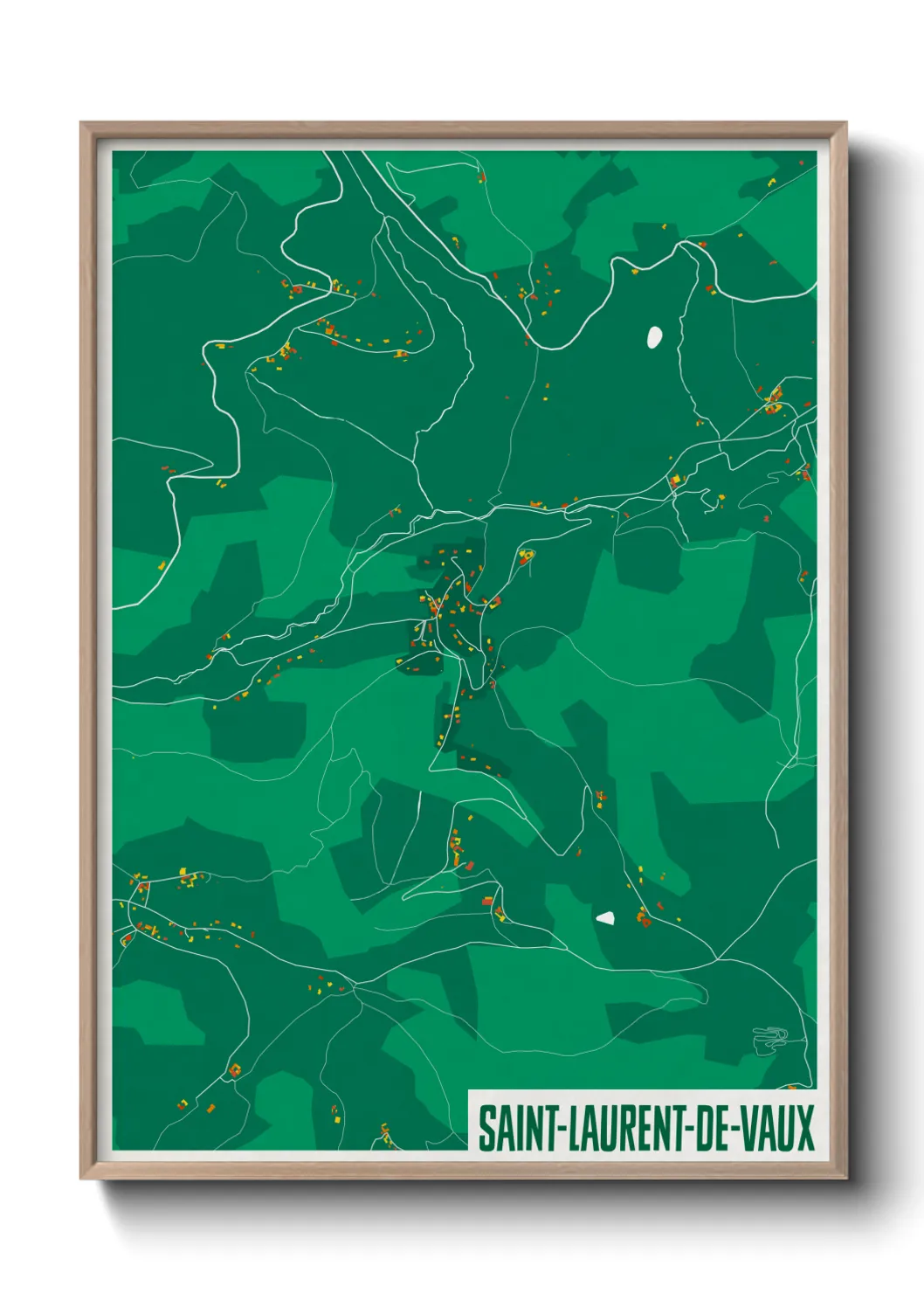 Un poster carteSaint-Laurent-de-Vaux