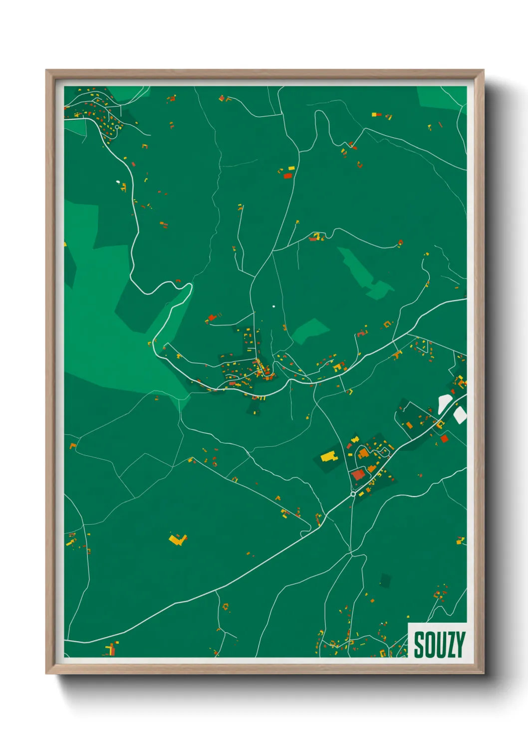 Une affiche de carte sur Souzy