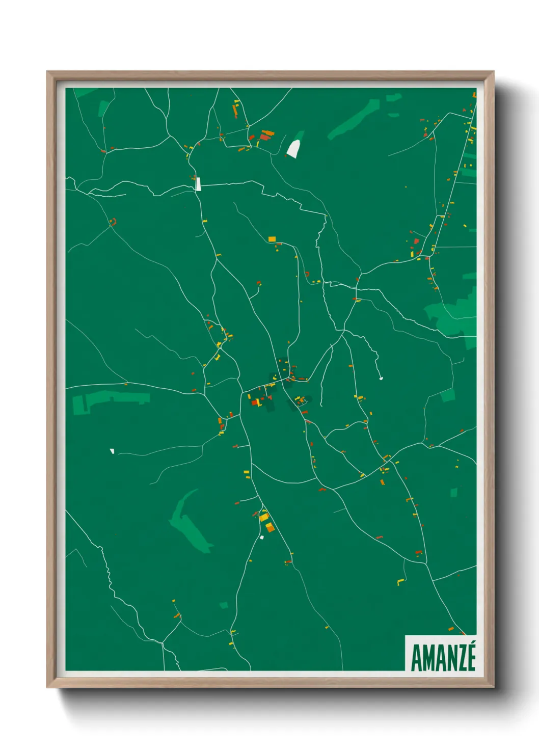 Une affiche de carte sur Amanzé