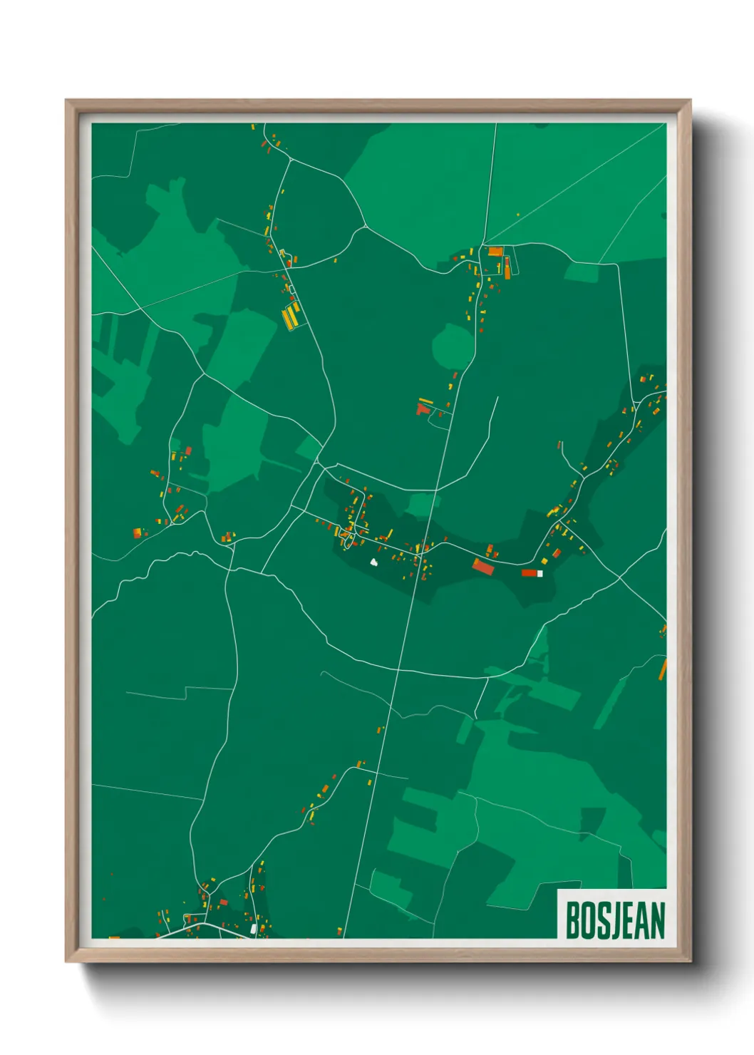 Une affiche de carte sur Bosjean