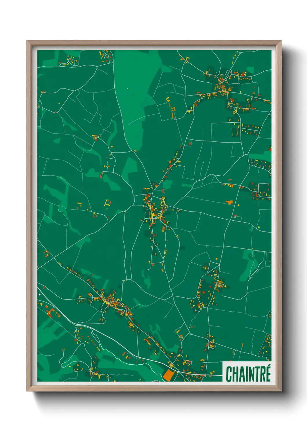 Une affiche de carte sur Chaintré
