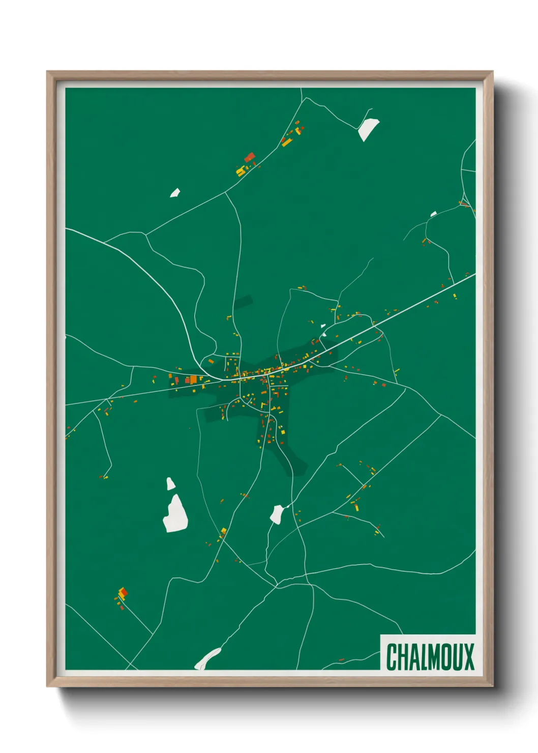 Une affiche de carte sur Chalmoux