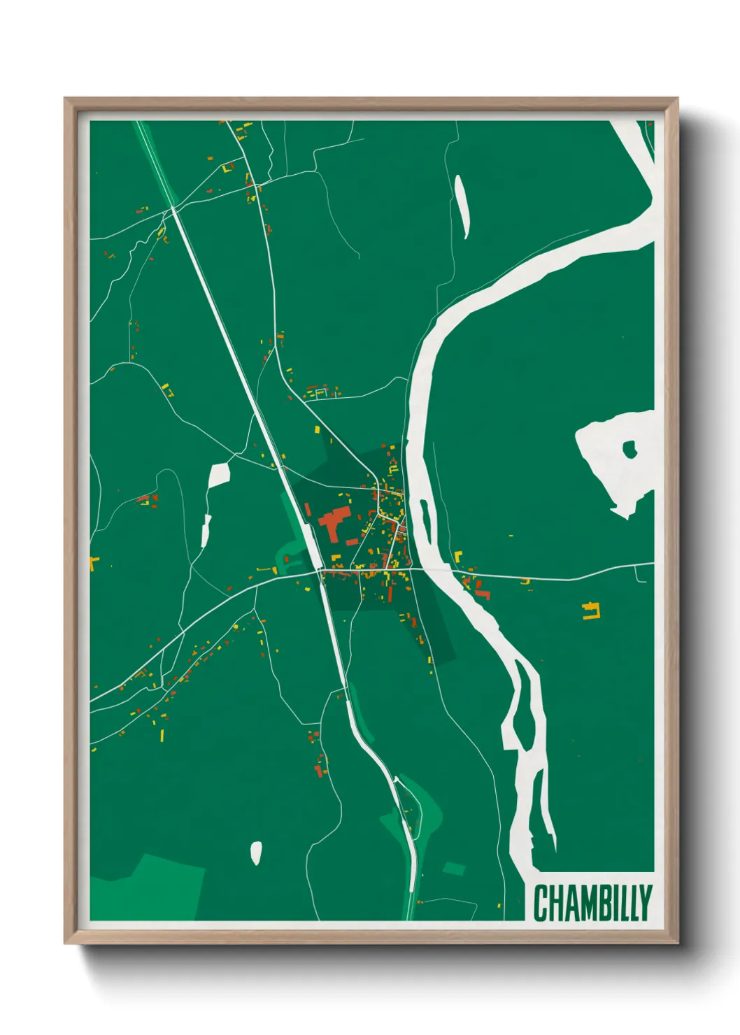 Une affiche de carte sur Chambilly