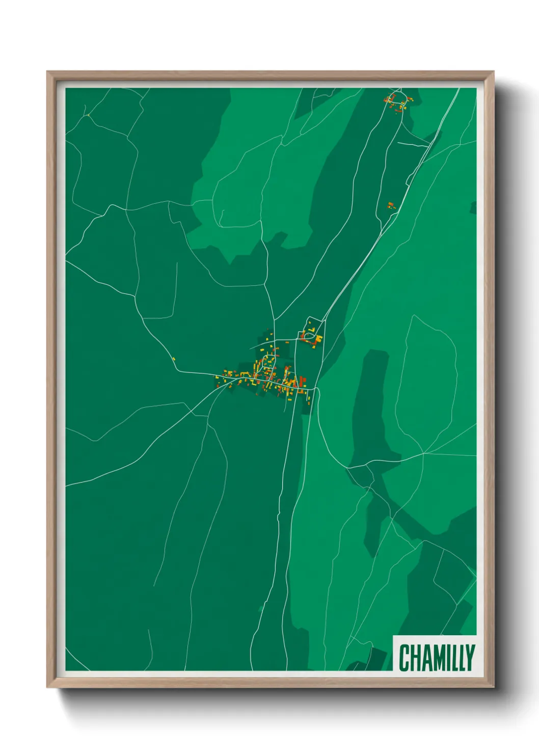 Une affiche de carte sur Chamilly