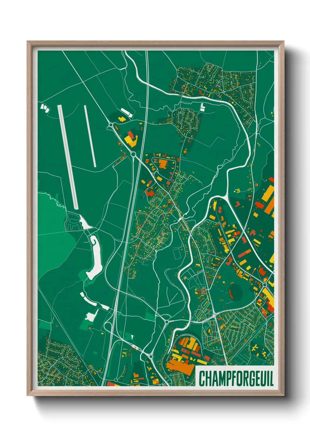 Une affiche de carte sur Champforgeuil
