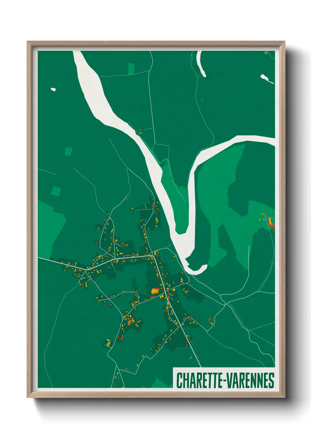 Une affiche de carte sur Charette-Varennes