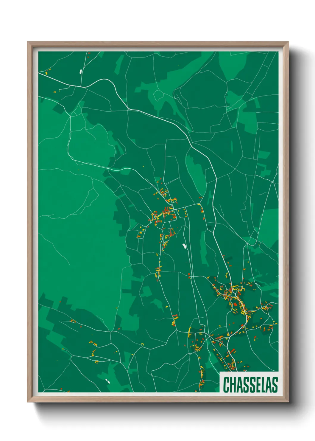 Une affiche de carte sur Chasselas