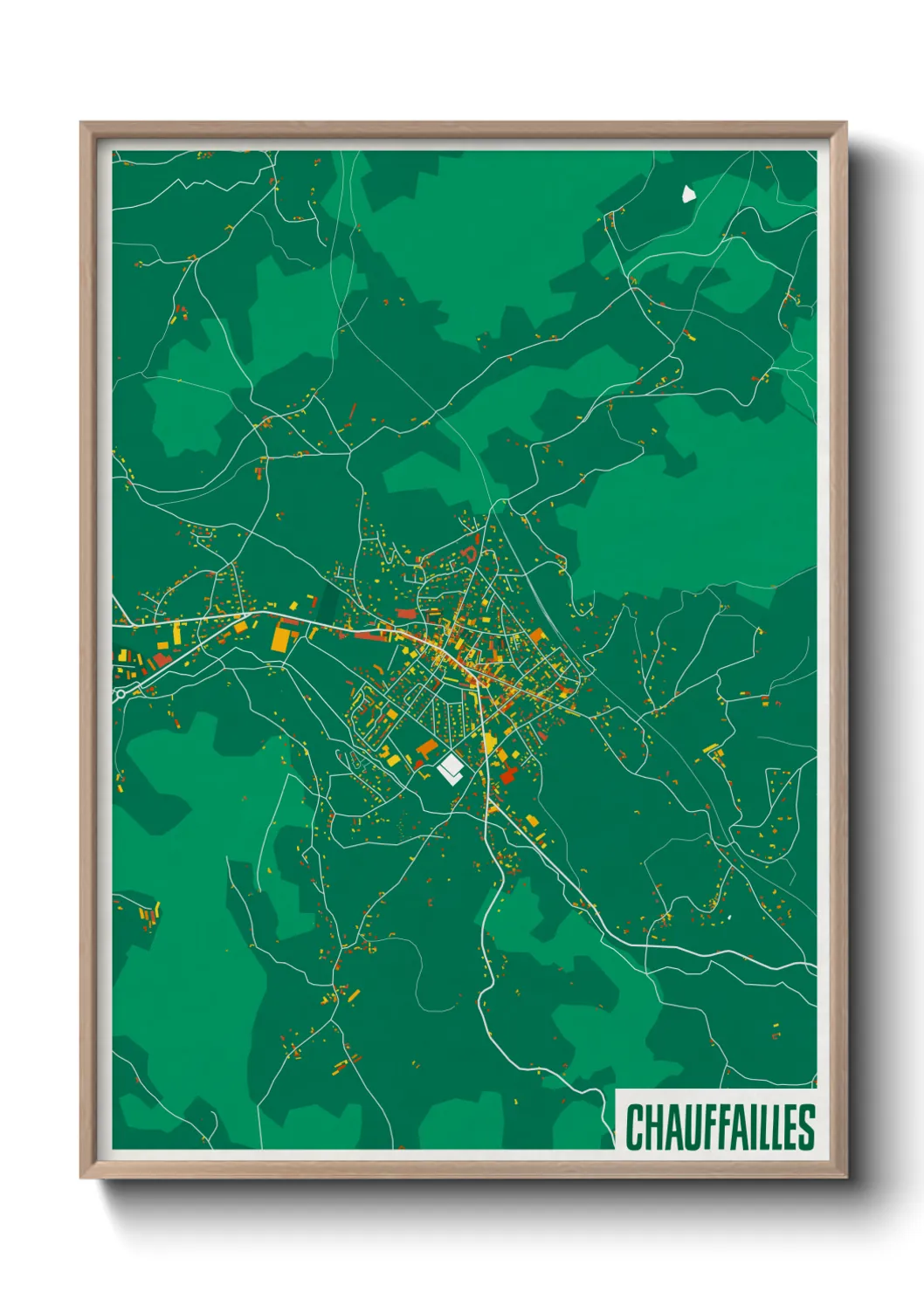 Une affiche de carte sur Chauffailles